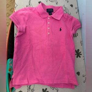 ‼️S O L D ‼️ Polo by Ralph Lauren Bright Pink Polo Shirt Classic Style Size 6